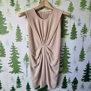 Michaa Sleeveless Beige Midi Dress